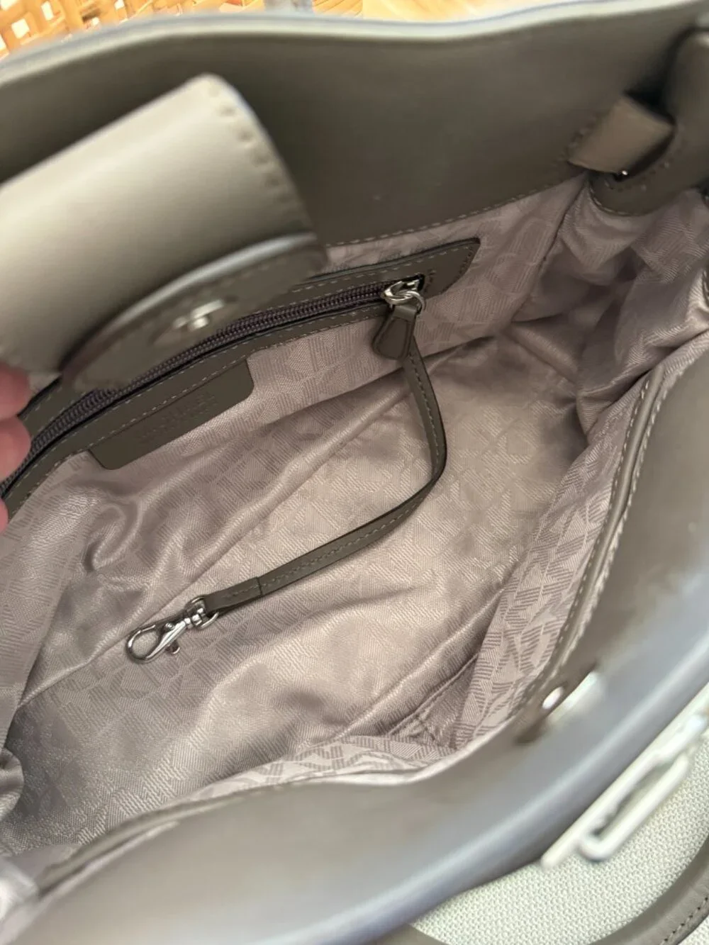 Michael Kors Hamilton Frame Out Leather Satchel